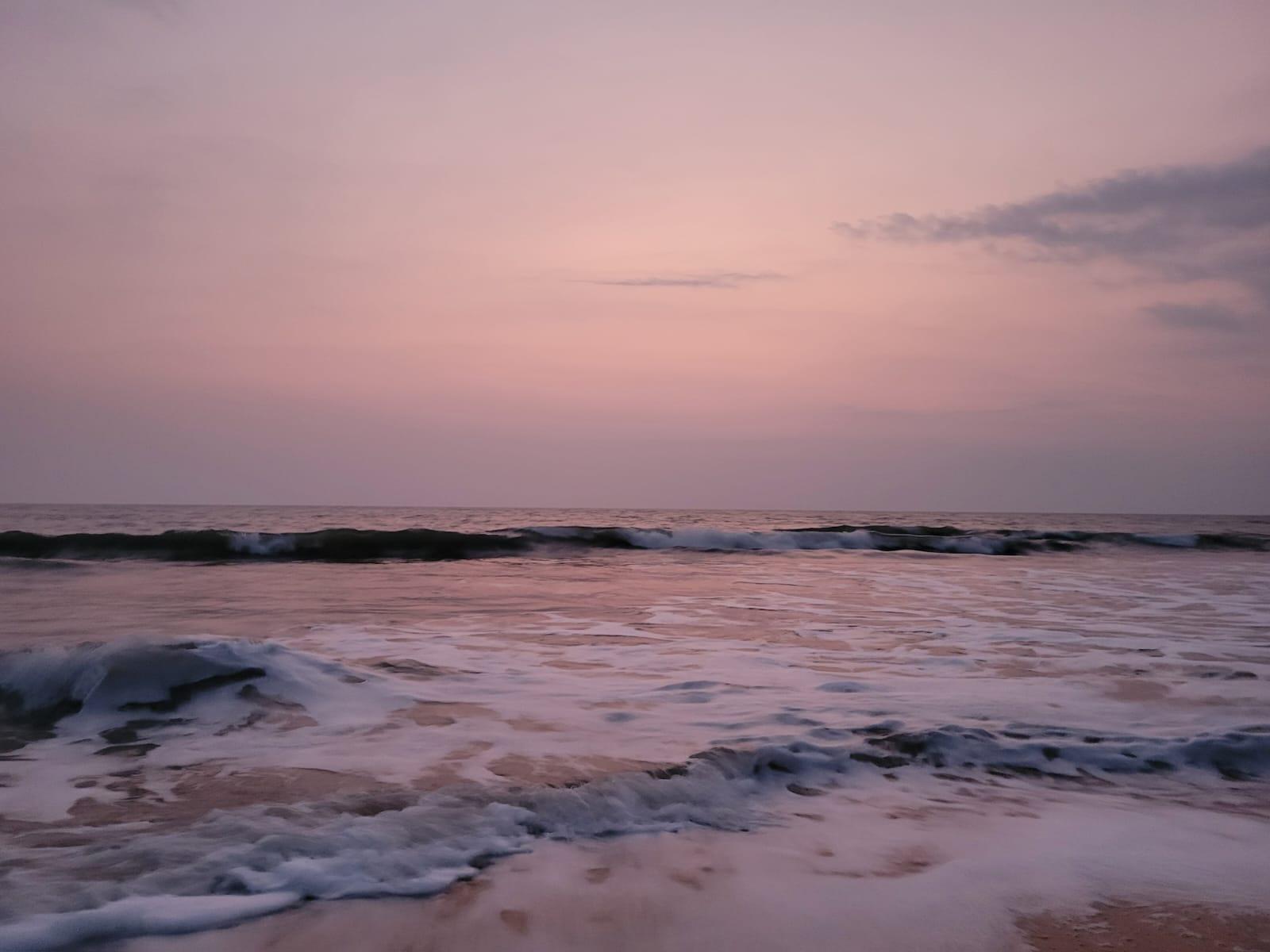 Sunset waves on the Malabar coast